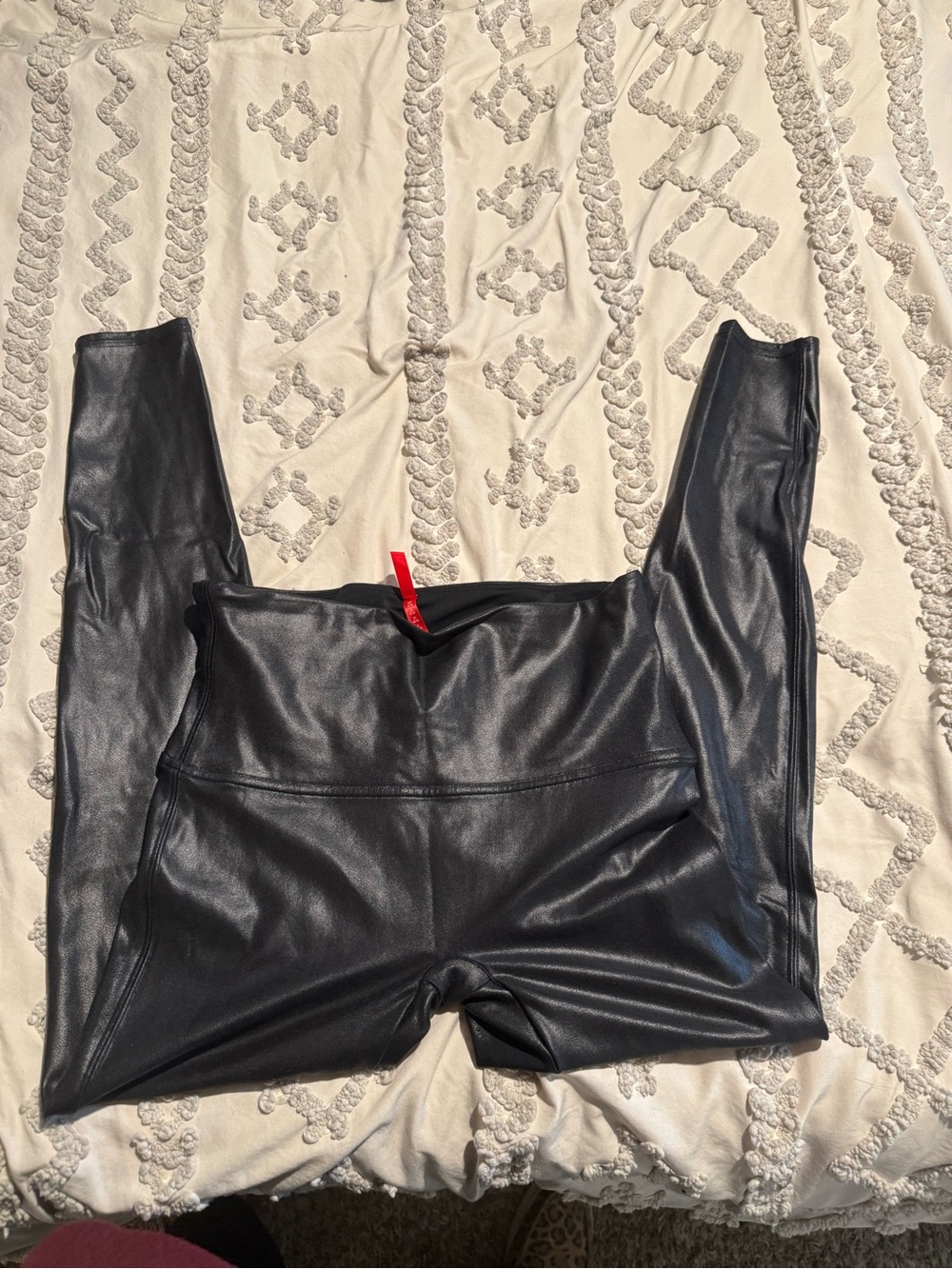 SPANX Black Faux Leather Leggings